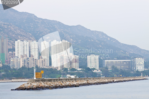 Image of Embankment and apartment blocks in Hong Kong