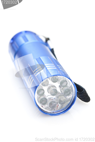 Image of Blue torch on white background