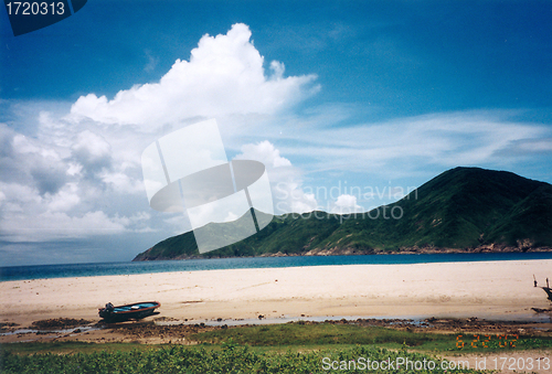 Image of Hong Kong beach paradise in old day 