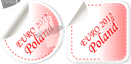 Image of poland euro 2012 in flag colors sticker set