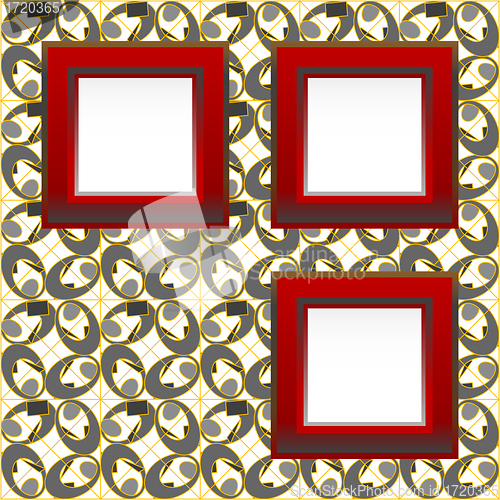 Image of A red picture frame on abstract background