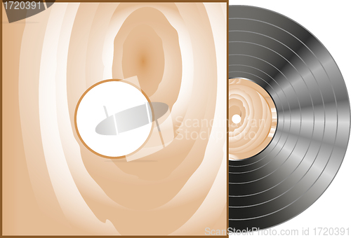 Image of vinyl and wood cover over a white background