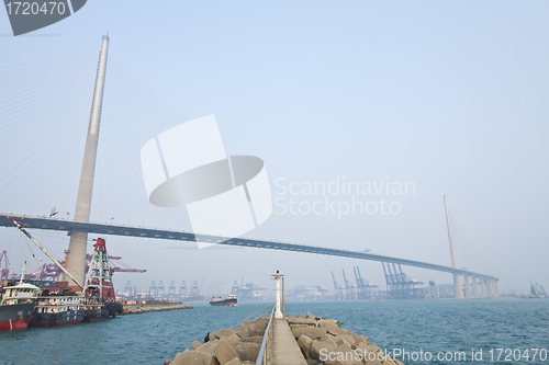 Image of Hong Kong bridge at day