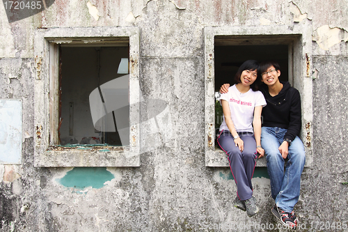 Image of Asian couple outdoor