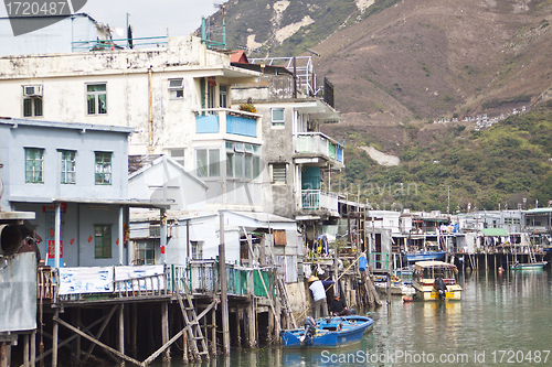 Image of Stilt houses in Tai O fishing village in Hong Kong