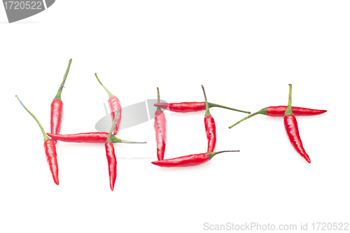 Image of Chilli isolated on white background