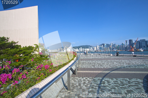 Image of Hong Kong waterfront along Victoria Harbour