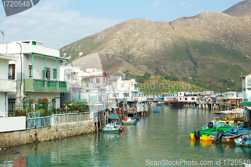 Image of Stilt houses in Tai O fishing village in Hong Kong