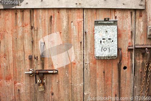 Image of Chinese door and lock background