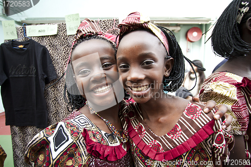 Image of African children smiling happily