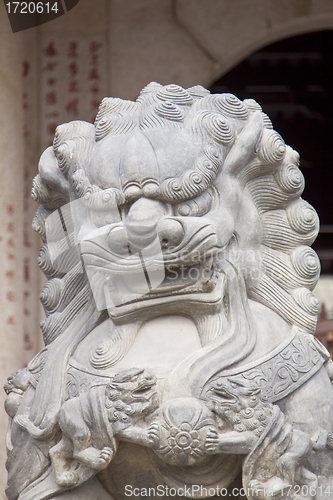 Image of Chinese lion statue