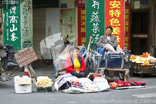 Image of Chinese hawker in Xiamen, China