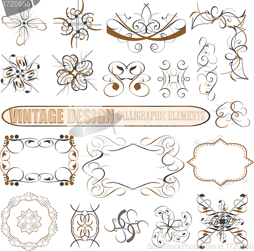 Image of Vector decorative design elements: page decor, frames, banners