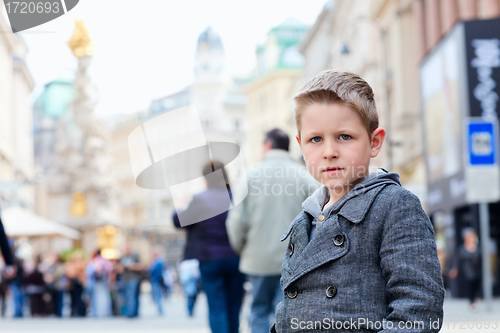 Image of Boy in city