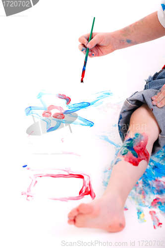 Image of Boy painting