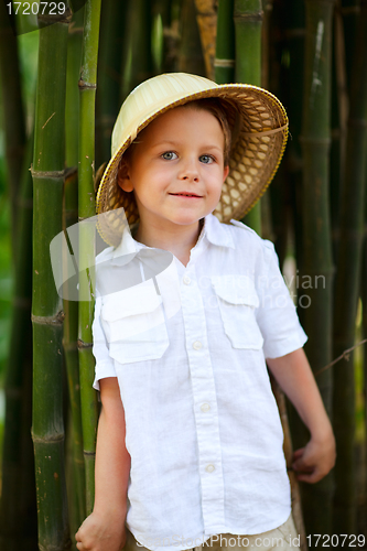 Image of Boy in safari hat