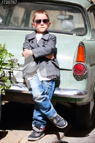 Image of Boy portrait outdoors