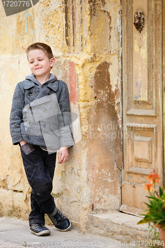 Image of Boy portrait outdoors