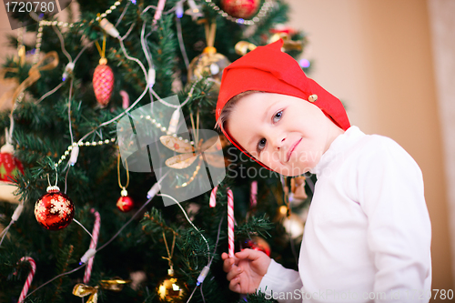 Image of Christmas boy portrait