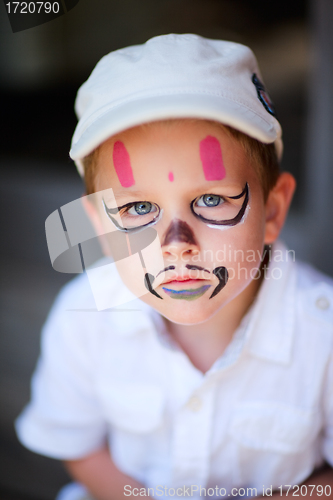 Image of Boy with face painted