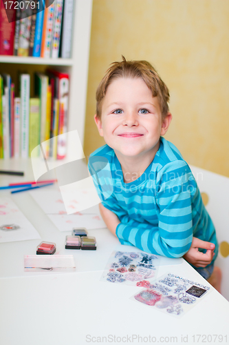 Image of Schoolboy at home