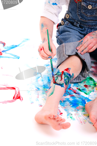 Image of Boy painting