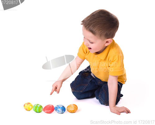 Image of Playing with Easter eggs