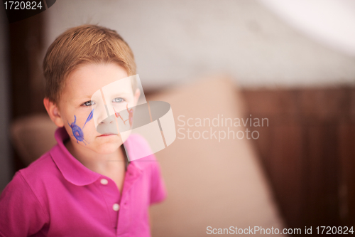 Image of Boy with face painted