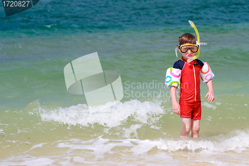 Image of Boy snorkeling