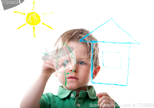 Image of Little boy drawing