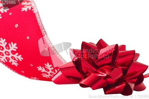 Image of christmas bow and ribbon