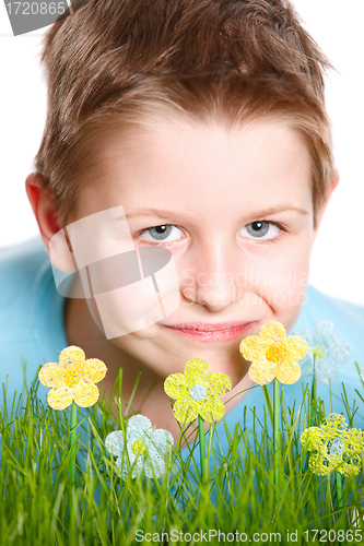 Image of Spring portrait of little boy