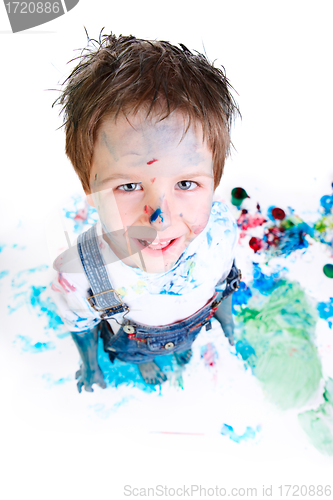 Image of Boy painting