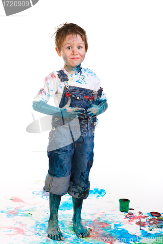 Image of Boy painting