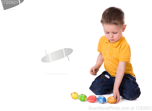 Image of Playing with Easter eggs