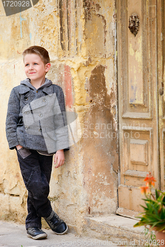 Image of Boy portrait outdoors