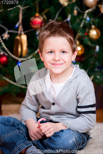 Image of Christmas boy portrait