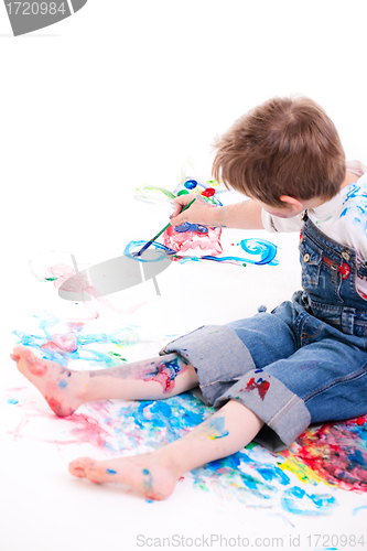 Image of Boy painting