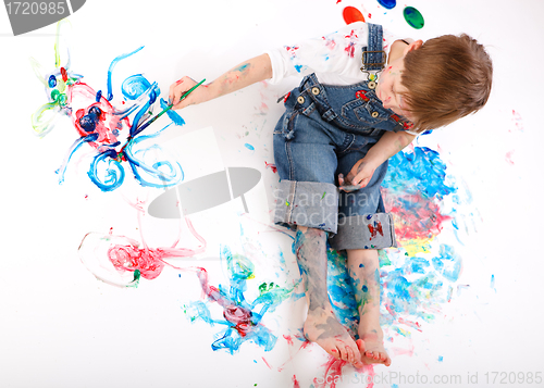Image of Boy painting