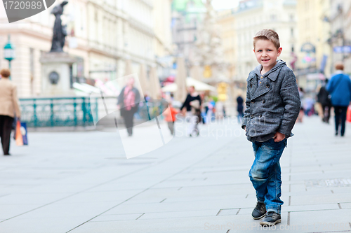 Image of Boy in city