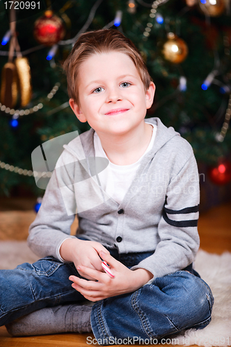 Image of Christmas boy portrait