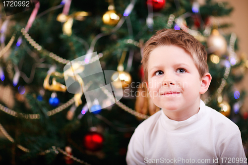 Image of Christmas boy portrait