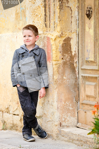 Image of Boy portrait outdoors