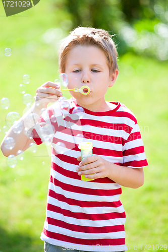 Image of Blowing soap bubbles