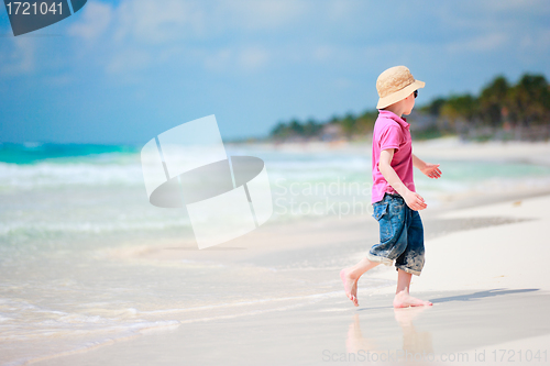 Image of Little boy at beach