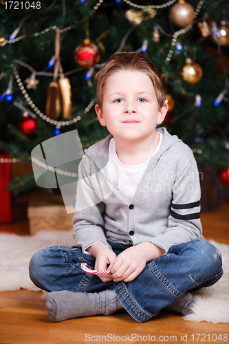 Image of Christmas boy portrait