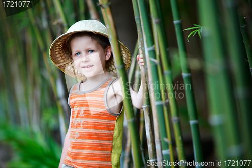 Image of Boy in safari hat
