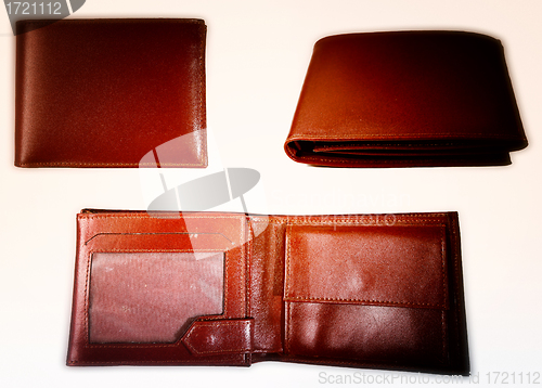 Image of Brown leather wallet