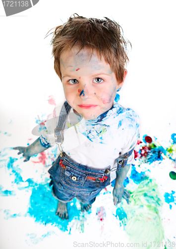 Image of Boy painting