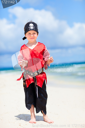 Image of Cute pirate on beach
